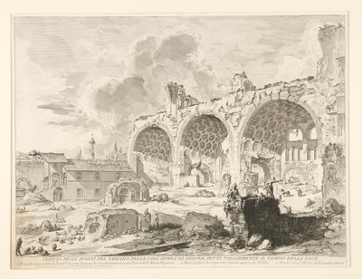 Utsikt över resterna av Neros matsal av Giovanni-Battista Piranesi