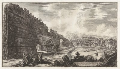 Utsikt över resterna av Praetorian Fort [the Poecile] i Hadrianus av Giovanni-Battista Piranesi