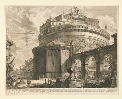 Utsikt över mausoleet d av Giovanni-Battista Piranesi