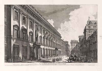 Veduta del Palazzo Odescalchi (Utsikt över Odescalchi-palatset), från Vedute di Roma (Utsikt över Rom) av Giovanni-Battista Piranesi
