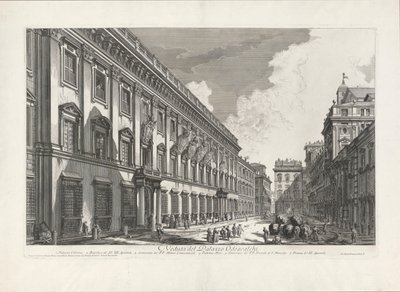 Utsikt över Palazzo Odescalchi, från utsikt över Rom av Giovanni-Battista Piranesi
