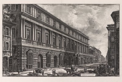 Vy över Palazzo Stopani. Arkitektur av Rafael från Urbino, ur Vedute di Roma (Vyer över Rom) av Giovanni Battista Piranesi