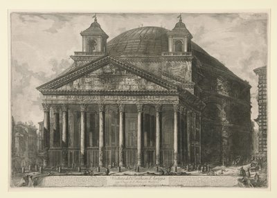 Vy över Agrippas Pantheon, i dag kyrkan Santa Maria ad Martyres, ur Vedute di Roma av Giovanni Battista Piranesi
