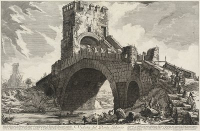 Vy över Ponte Salario av Giovanni Battista Piranesi