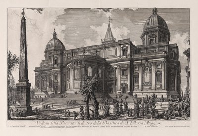 Vy över den bakre fasaden på basilikan Santa Maria Maggiore, ur Vedute di Roma (Vyer över Rom) av Giovanni Battista Piranesi