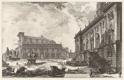Utsikt över Piazza del Campidoglio, från Vedute di Roma (Utsikt över Rom) av Giovanni-Battista Piranesi