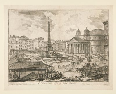 Vy över Piazza della Rotonda, ur Vedute di Roma av Giovanni Battista Piranesi