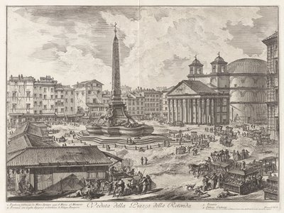 Ansicht der Piazza della Rotonda (mit dem Pantheon im Hintergrund), aus Vedute di Roma (Ansichten von Rom) von Giovanni-Battista Piranesi