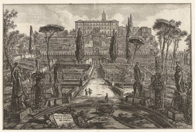Utsikt över villan d av Giovanni-Battista Piranesi