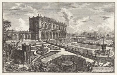 Utsikt över Villa dell av Giovanni-Battista Piranesi