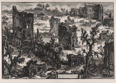 Veduta delle Terme di Tito (Utsikt över Titus bad), från Vedute di Roma (Utsikt över Rom) av Giovanni-Battista Piranesi
