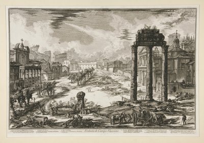 Utsikt över Campo Vaccino (Utsikt över Campo Vaccino), från utsikt över Rom av Giovanni-Battista Piranesi
