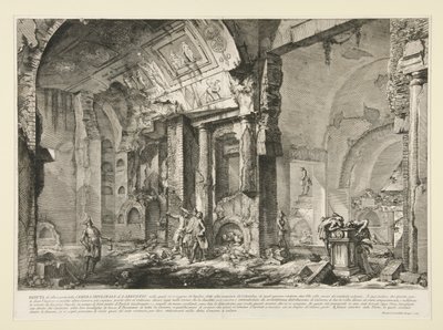 Utsikt över en annan del av L. Arruntius gravkammare, från Le Antichit? Roman av Giovanni-Battista Piranesi