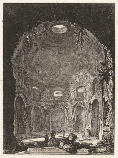 Invändig vy av hostans tempel av Giovanni-Battista Piranesi