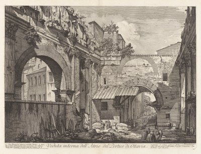 Invändig vy av av Giovanni-Battista Piranesi