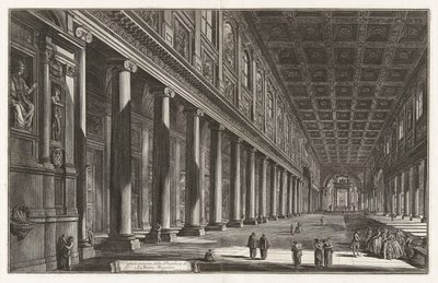Interiörvy av basilikan Santa Maria Maggiore, från Vedute di Roma (utsikt över Rom) av Giovanni Battista Piranesi