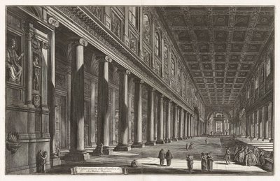 Interiörvy av basilikan Santa Maria Maggiore, ur Vedute di Roma (Vyer över Rom) av Giovanni Battista Piranesi