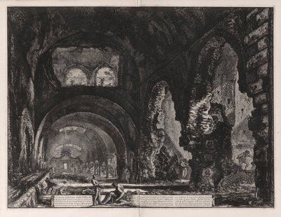 Invändig utsikt över Villa of Maecenas av Giovanni-Battista Piranesi