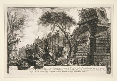 Forntida akvedukt av Acqua Marcia, från Della Magnificenza ed Architettura de av Giovanni Battista Piranesi