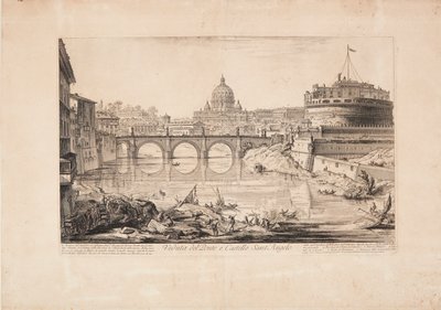 Vy över bron och Castel Sant