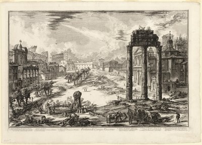 Utsikt över Campo Vaccino, från utsikt över Rom av Giovanni Battista Piranesi
