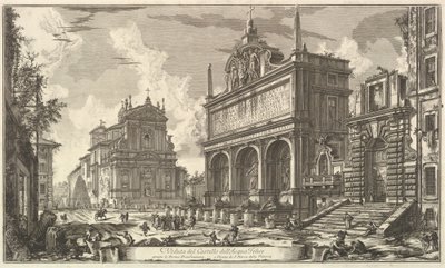 Vy över Acqua Felices källa..., ur Vedute di Roma (Romerska vyer) av Giovanni Battista Piranesi