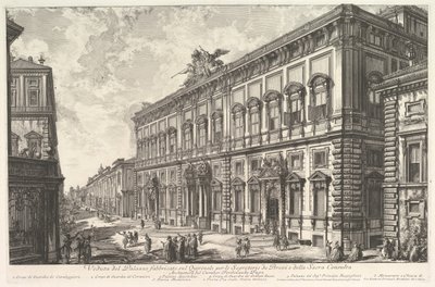 Ansicht des Palazzo della Consulta auf dem Quirinal, der das päpstliche Sekretariat beherbergt, ca. 1760-78 von Giovanni Battista Piranesi