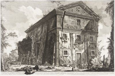 Utsikt över Bacchustemplet, 1760-78 av Giovanni Battista Piranesi