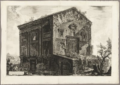 Ansicht des Tempels der Camenae, aus Ansichten von Rom von Giovanni-Battista Piranesi