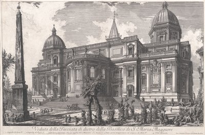 Ansicht des Hintereingangs der Basilika S. Maria Maggiore, ca. 1760-1778 (Radierung) von Giovanni Battista Piranesi