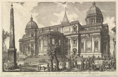 Ansicht des Hintereingangs der Basilika S. Maria Maggiore, aus Veduta di Roma R..., ca. 1742 von Giovanni Battista Piranesi