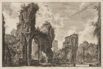 Utsikt över Rom: Ruinerna av Sisto eller båda av den stora salen i Antoninska baden av Giovanni Battista Piranesi