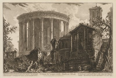Utsikt över Rom: Sibylltemplet i Tivoli av Giovanni Battista Piranesi