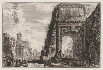 Utsikt över Rom: Bågen eller Titus, 1776. av Giovanni Battista Piranesi