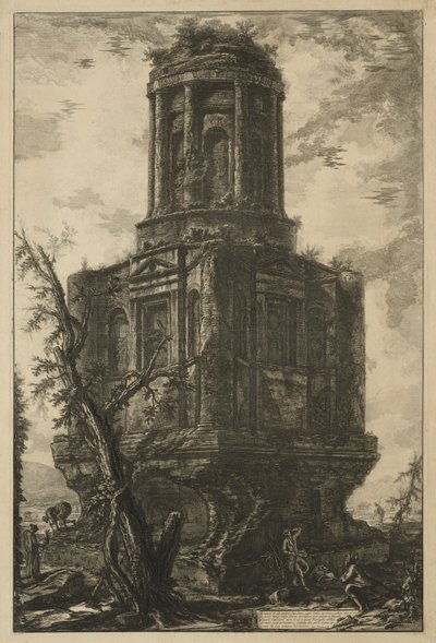 Utsikt över Rom: Graven, kallad La Connocchia av Giovanni Battista Piranesi