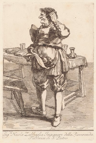 Herr Nicola Zabbaglia av Giovanni Battista Piranesi, after Pier Leone Ghezzi
