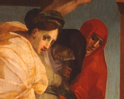 Deposition av Rosso Fiorentino (1494-1540), olja på trä, 375x196 cm, detalj av Giovanni Battista Rosso Fiorentino