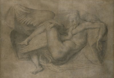 Leda och svanen av Giovanni Battista Rosso Fiorentino