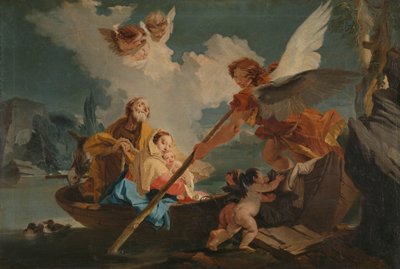 Flyg till Egypten av Giovanni Battista Tiepolo (follower of)