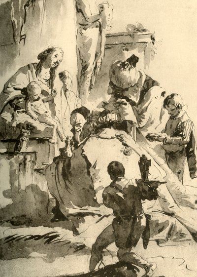 Tillbedjan av Magi, c1745, 1928 av Giovanni Battista Tiepolo