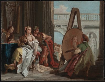 Alexander den store och Campaspe i Apelles studio av Giovanni Battista Tiepolo