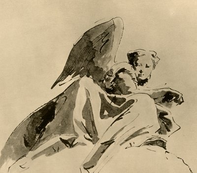 Angel, c1753-1762, 1928 av Giovanni Battista Tiepolo