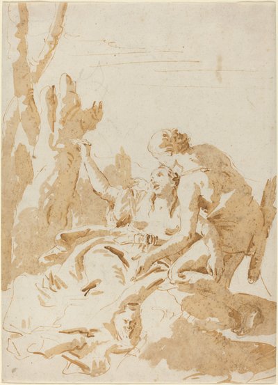 Angelica och Medoro av Giovanni Battista Tiepolo