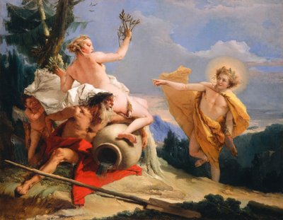 Apollo förföljer Daphne, ca 1755-60 av Giovanni Battista Tiepolo