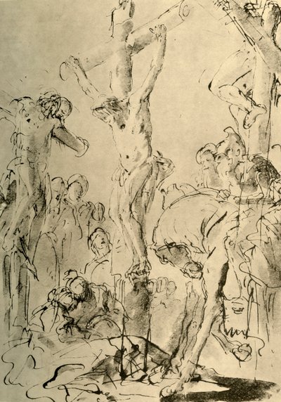 Korsfästelse, mitten av 1700-talet, 1928 av Giovanni Battista Tiepolo