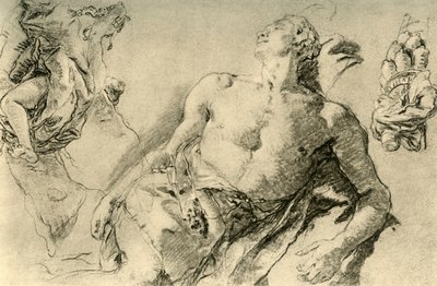 Detaljstudie för Hyacinten i Bückeburg., c1752, 1928 av Giovanni Battista Tiepolo