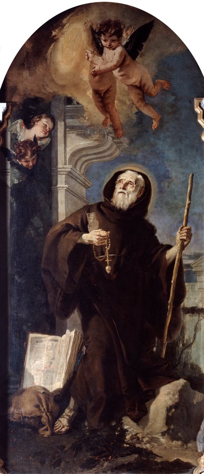 Extas av Saint Francis of Paula, 1700-talet av Giovanni Battista Tiepolo