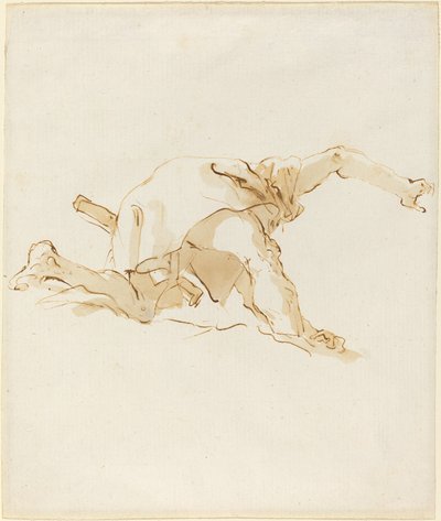 Figur på ett moln av Giovanni Battista Tiepolo
