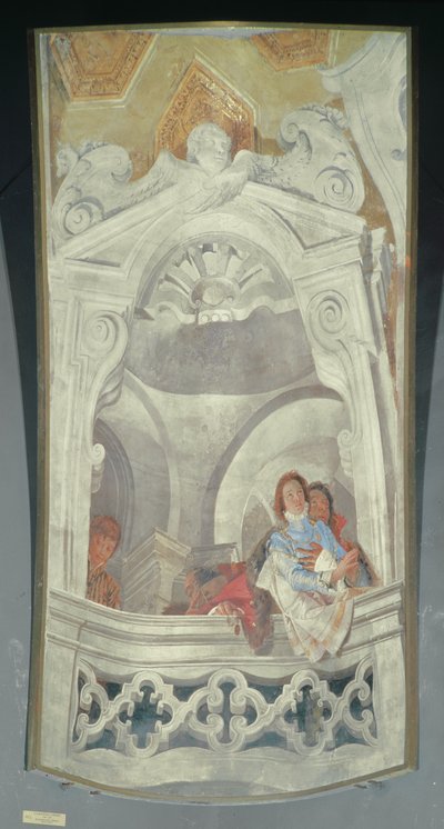 Figurer som predikar, c.1743 av Giovanni Battista Tiepolo