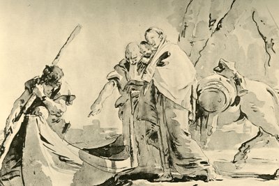 Flyg till Egypten, före 1752, 1928 av Giovanni Battista Tiepolo